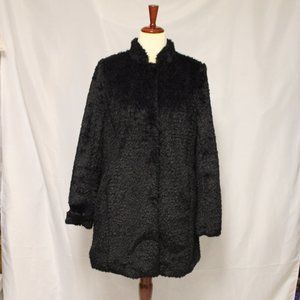 Elevate your winter look with this exquisite Black Kenneth Cole Faux Fur Coat